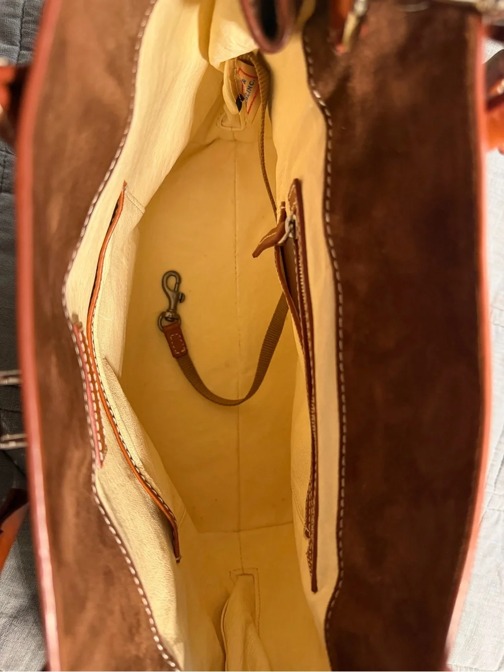 Dooney & Bourke Cognac Brown Leather Satchel